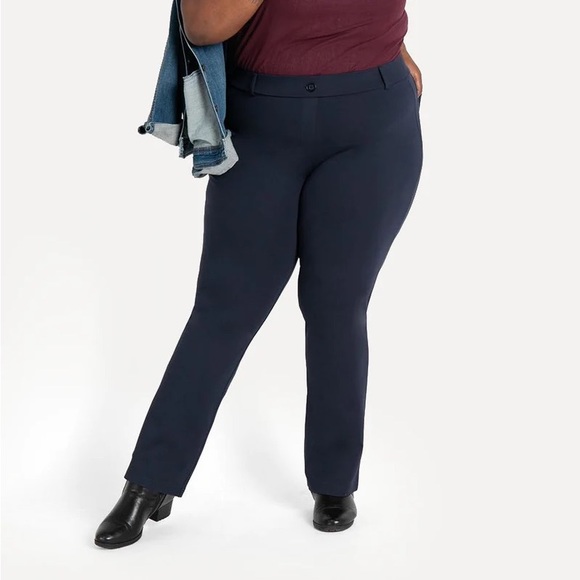 Betabrand Pants - Betabrand Navy Straight Leg Classic Dress Pant Yoga Pants